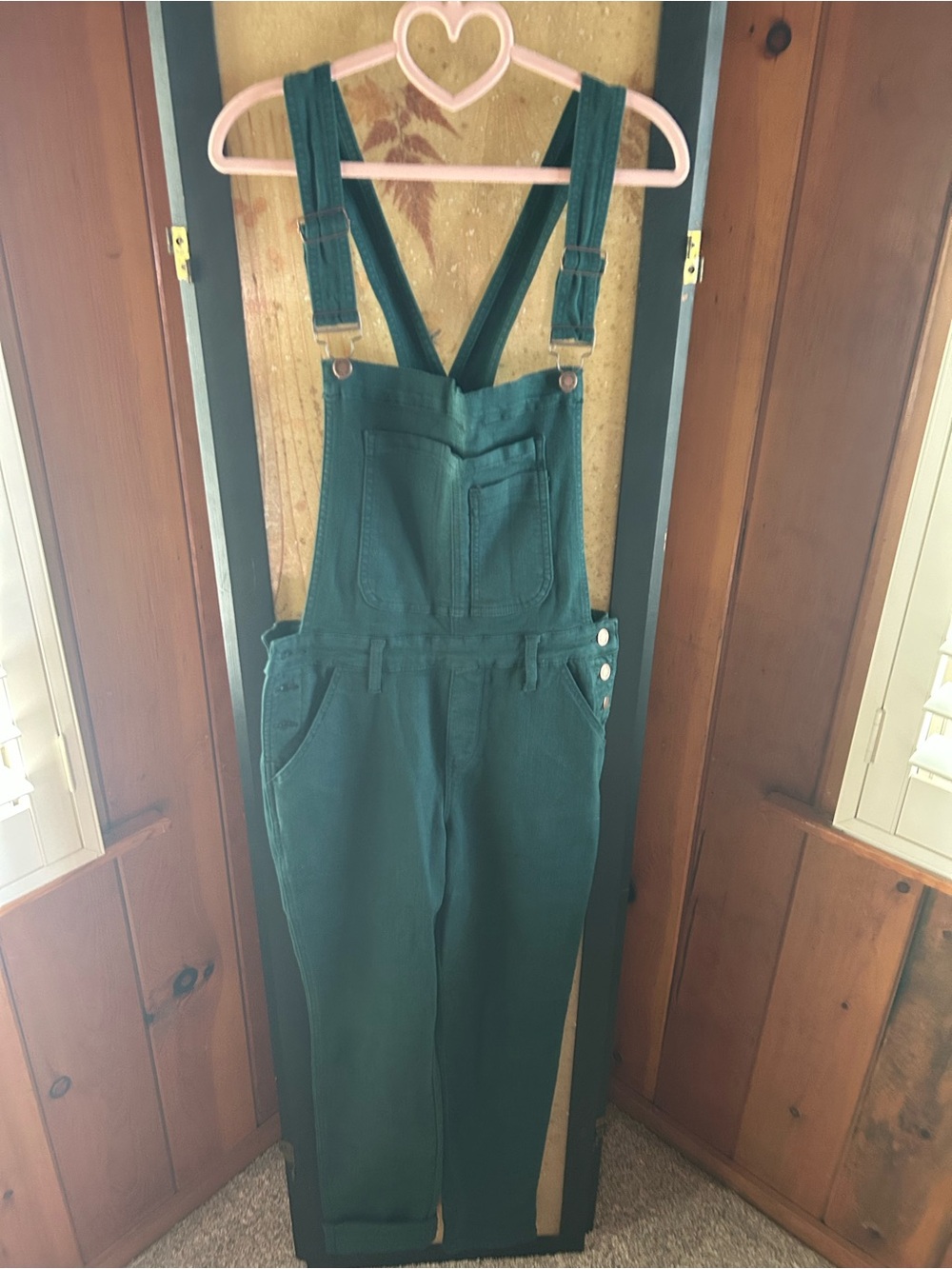 NWT Judy Blue Deep Green Denim Overalls